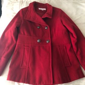 Red peacoat